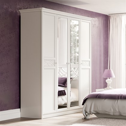 Шкаф четырехстворчатый Джулия (Белый) - фото 125996