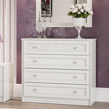 Комод с 4 ящиками Джулия (Белый) - фото 126008