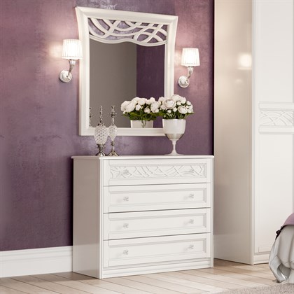 Зеркало навесное ППУ Джулия (Белый) - фото 126013