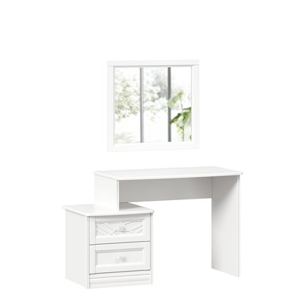 Джулия Столик туалетный с зеркалом (Белый) - фото 126021