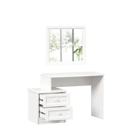 Джулия Столик туалетный с зеркалом (Белый) - фото 126022