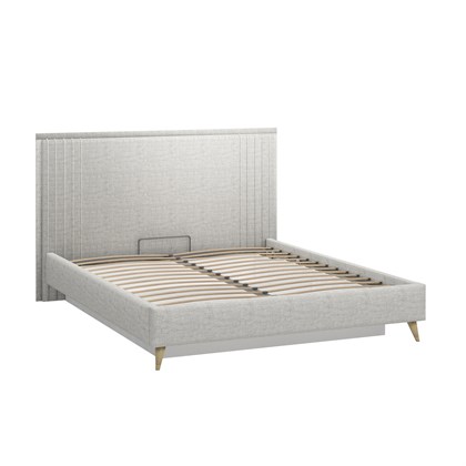 Кровать 1600 мягкая с подъемным механизмом Шелли (EL-6B Серая) - фото 126594