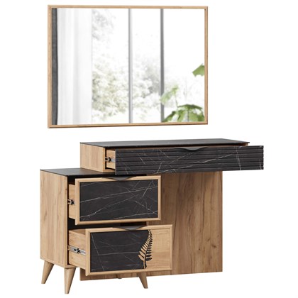 Шелли Стол туалетный с зеркалом (Дуб Золотой) - фото 126658