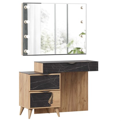 Стол туалетный Шелли с зеркалом Норд (Дуб Золотой) - фото 126661