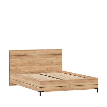 Кровать двуспальная 1400 Норд (Дуб Золотой) - фото 126982