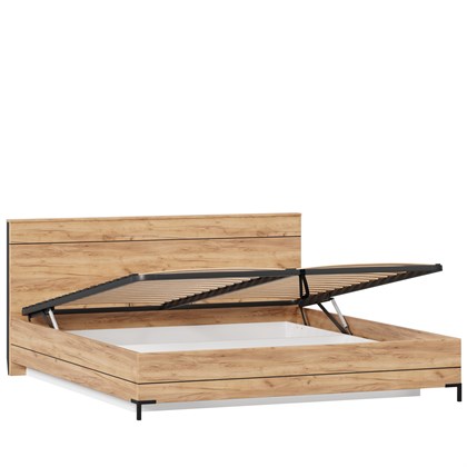 Кровать двуспальная 1800 с подъемным механизмом Норд (Дуб Золотой) - фото 127000