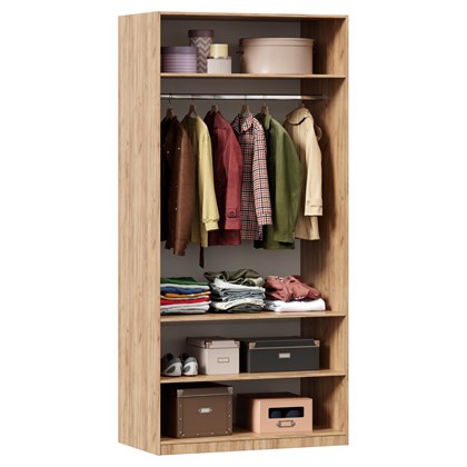 Шкаф двухстворчатый с зеркалом Норд (Дуб Золотой) - фото 127030