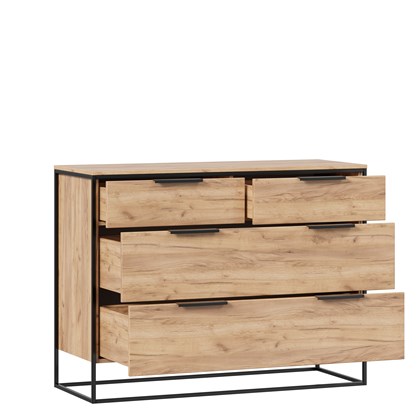 Комод 1190 с 4 ящиками Норд (Дуб Золотой) - фото 127065