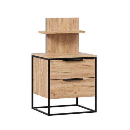 Норд Тумба прикроватная с полкой (Дуб Золотой) - фото 127087