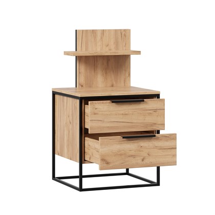 Норд Тумба прикроватная с полкой (Дуб Золотой) - фото 127088