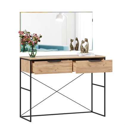 Норд Стол туалетный с зеркалом (Дуб Золотой) - фото 127097