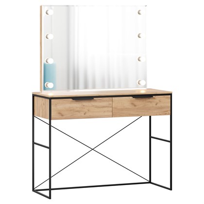 Норд Стол туалетный с зеркалом с подсветкой (Дуб Золотой) - фото 127102