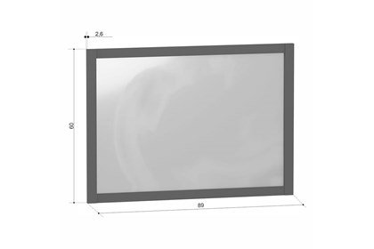 Зеркало настенное 890*600 Техно (Чёрный) - фото 127109