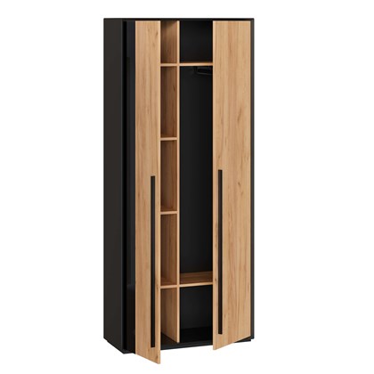 Неаполь Шкаф двухстворчатый (Черный/Дуб Золотой) - фото 127176