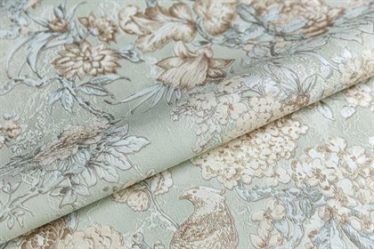 KM6504 Обои виниловые на флизелиновой основе Азулежу мотив, зеленый КЕРАМА МАРАЦЦИ - фото 127279