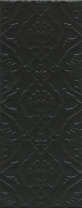 7230 Альвао структура черный матовый 20х50 керамическая плитка - фото 127375
