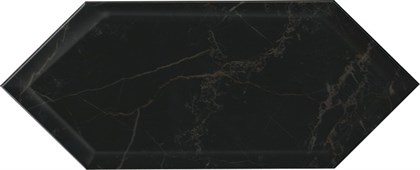 35010 Келуш грань черный глянцевый 14х34 керамическая плитка - фото 127623