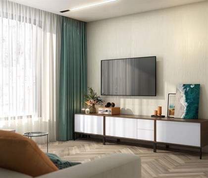 AT.110/WHT.M Тумба ATOLLO 110 см 3 ящика без ножек, белая матовая - фото 128198