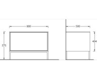 AT.80/WD Тумба ATOLLO 80 см 1 ящик без ножек, деревянный - фото 128215
