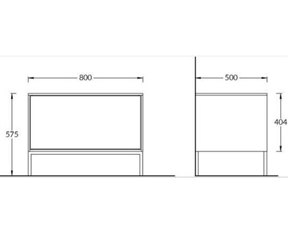 AT.80/WHT.M Тумба ATOLLO 80 см 1 ящик без ножек, белая матовая - фото 128220
