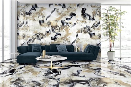Керамогранит Arcadia Ceramica Liquid Gold High Gloss 60x120 - фото 128282
