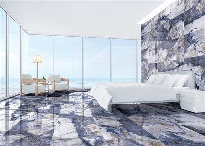 Керамогранит Arcadia Ceramica Bergamo Blue High Gloss 60x120 - фото 128305
