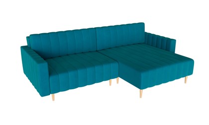 Хьюго Диван угловой трёхместный (синий) - фото 129363