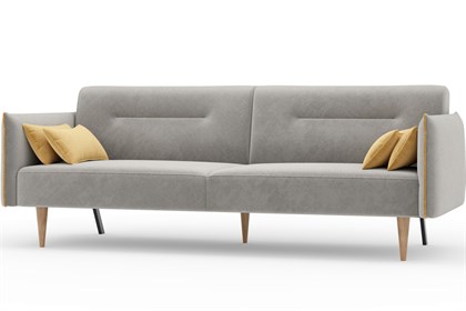 Протей Диван трёхместный (Светло-серый/Горчичный, ткань UNI IDEA 1009/1028) - фото 129396