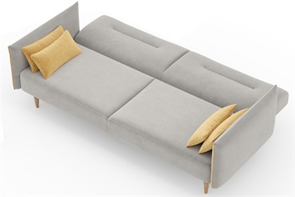 Протей Диван трёхместный (Светло-серый/Горчичный, ткань UNI IDEA 1009/1028) - фото 129400