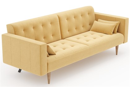 Нейт Диван трёхместный (Горчичный, ткань UNI IDEA PLAN арт.1028) - фото 129421