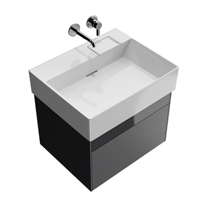 LO.60.2/ST Тумба LOGICA подвесная 2 ящика 60 см, стальной серый - фото 129664