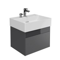 LO.60.2/ST Тумба LOGICA подвесная 2 ящика 60 см, стальной серый - фото 129665