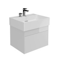 LO.60.2/WHT Тумба LOGICA подвесная 2 ящика 60 см, белоснежный - фото 129673