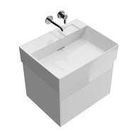 LO.60.2/WHT Тумба LOGICA подвесная 2 ящика 60 см, белоснежный - фото 129676