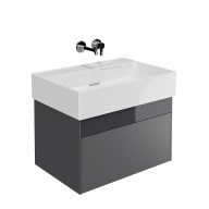 LO.70.2/ST Тумба LOGICA подвесная 2 ящика 70 см, стальной серый - фото 129689