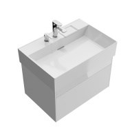 LO.70.2/WHT Тумба LOGICA подвесная 2 ящика 70 см, белоснежный - фото 129700