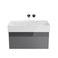 LO.90.2/ST Тумба LOGICA подвесная 2 ящика 90 см, стальной серый - фото 129715