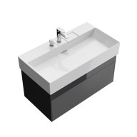 LO.90.2/ST Тумба LOGICA подвесная 2 ящика 90 см, стальной серый - фото 129716