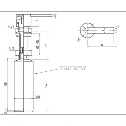 LO.dis.02/CR Дозатор LOGICA для мыла встраиваемый, хром - фото 129726