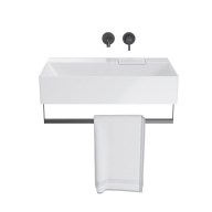 LO.trl.70/BLK.M Держатель для полотенец к раковинам LOGICA 70 с крепежом, черный матовый - фото 129738