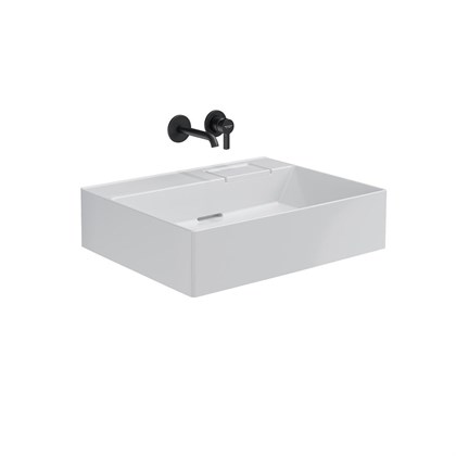 LO.wb.60.0 Раковина LOGICA мебельная без отверстий 60, белая глянцевая - фото 129751