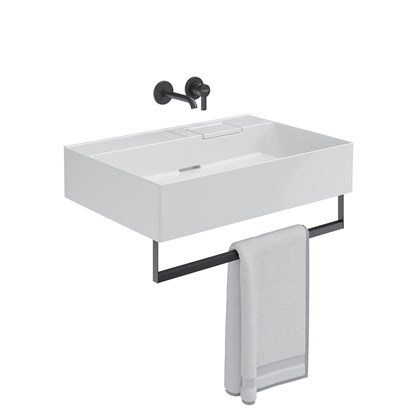 LO.wb.70.0 Раковина LOGICA мебельная/подвесная без отверстий 70, белая глянцевая - фото 129785