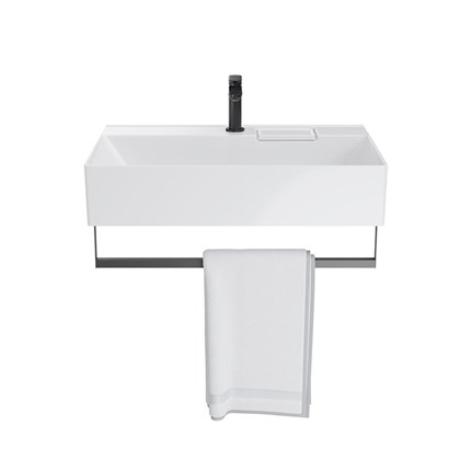 LO.wb.70.1 Раковина LOGICA мебельная/подвесная с одним отверстием 70, белая глянцевая - фото 129796