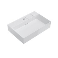 LO.wb.70.1 Раковина LOGICA мебельная/подвесная с одним отверстием 70, белая глянцевая - фото 129799