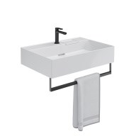 LO.wb.70.1 Раковина LOGICA мебельная/подвесная с одним отверстием 70, белая глянцевая - фото 129803