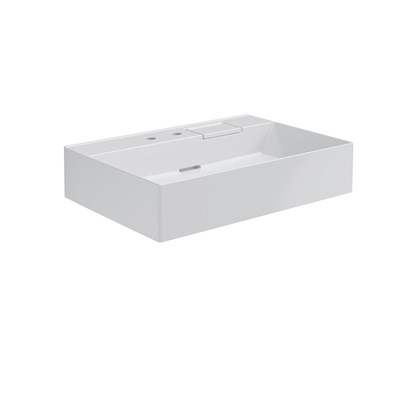 LO.wb.70.2 Раковина LOGICA мебельная/подвесная с двумя отверстиями 70, белая глянцевая - фото 129807