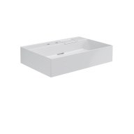 LO.wb.70.2 Раковина LOGICA мебельная/подвесная с двумя отверстиями 70, белая глянцевая - фото 129812