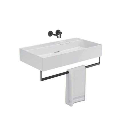 LO.wb.90.0 Раковина LOGICA мебельная/подвесная без отверстий 90, белая глянцевая - фото 129818