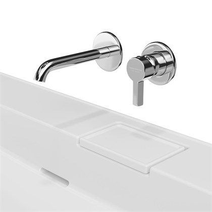 LO.wb.90.0 Раковина LOGICA мебельная/подвесная без отверстий 90, белая глянцевая - фото 129819