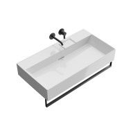 LO.wb.90.0 Раковина LOGICA мебельная/подвесная без отверстий 90, белая глянцевая - фото 129822